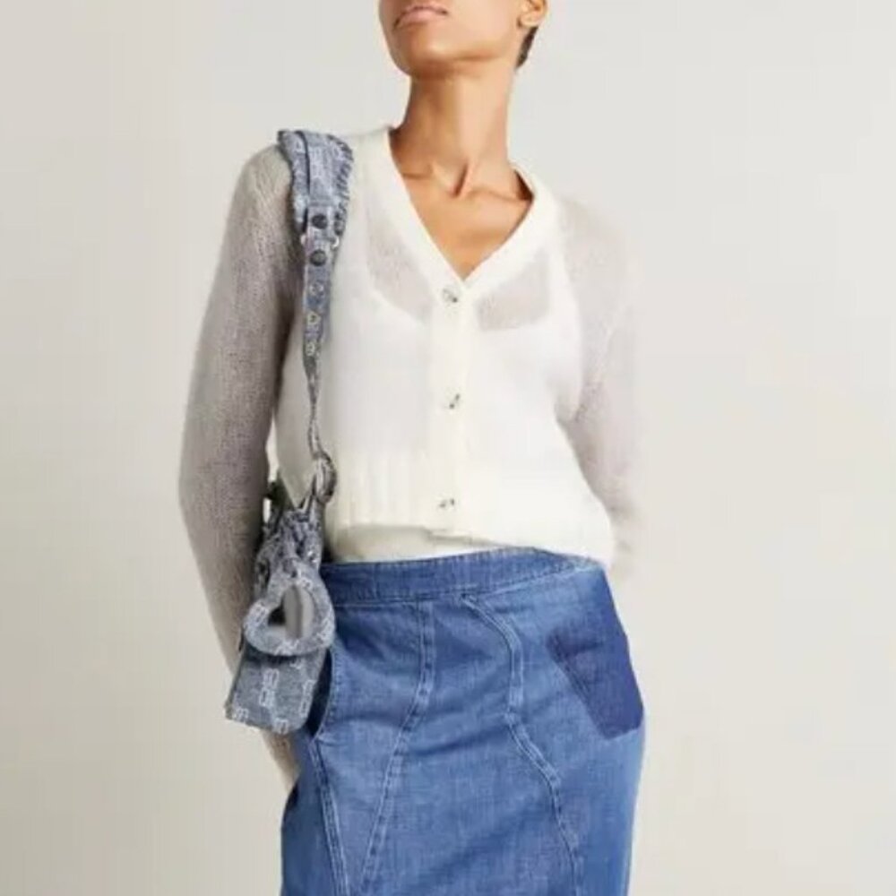 Acne Studios cropped mohair-blend cardigan